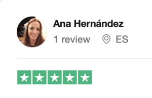 Testimonio Trustpilot Ana Hernández sobre el uso del gorro hipotérmico Criobella